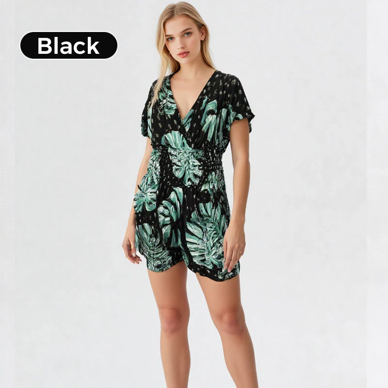 🔥Casual Floral Polka Dot Pocket Rompers