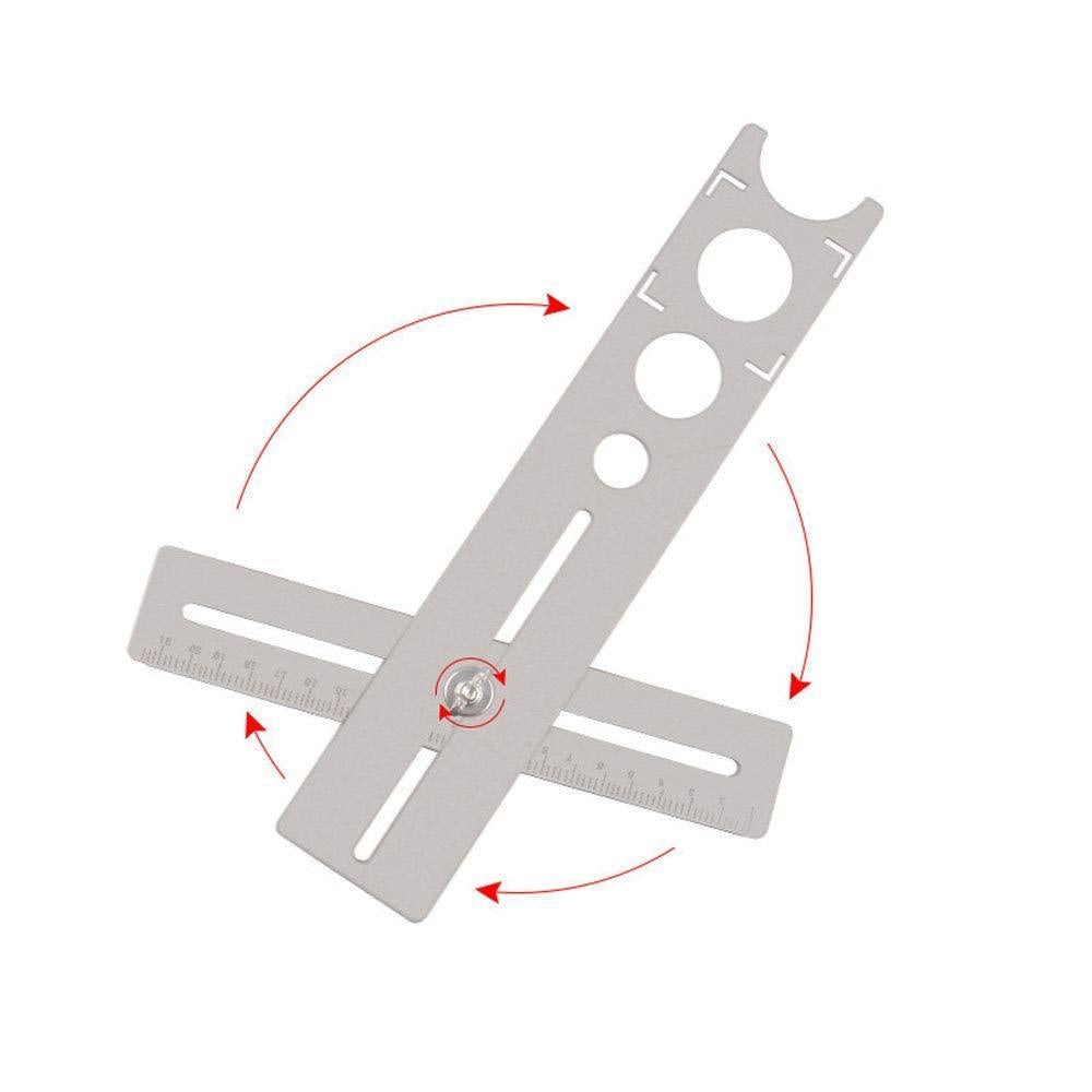 Multifunctional Universal Stainless Steel Adjustable Positioning Ruler
