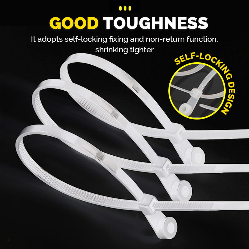 Screw Hole Cable Ties(100 pcs/ Pack)