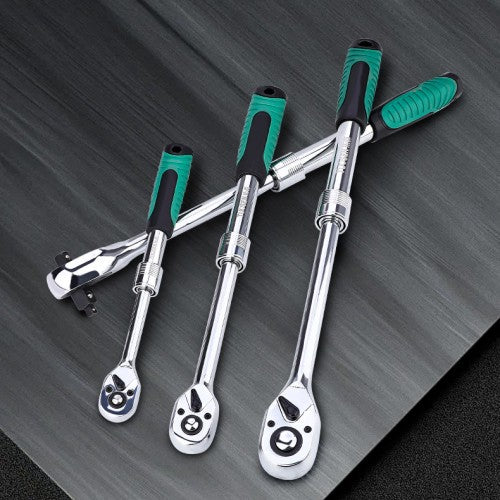 72-Tooth Extendable Telescopic Socket Ratchet Wrench