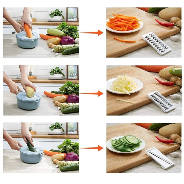 12 Pcs/ Sets Multi-Function Vegetable Slicer (50% OFF)