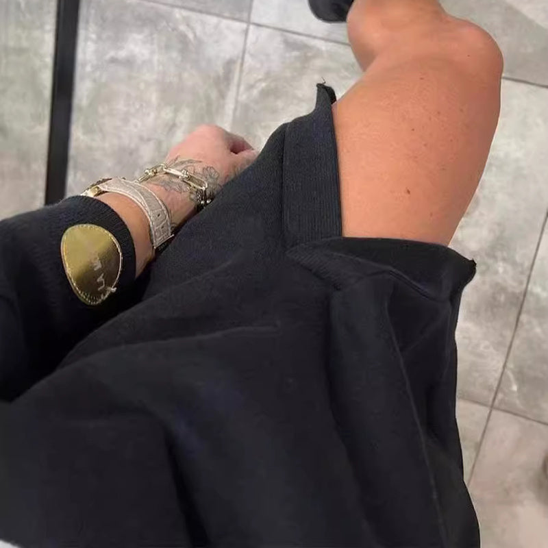 ๐ 2024 Fall New Arrival | Stylish Round-Neck Side-Slit Long-Sleeve Loose Midi Dress โจ