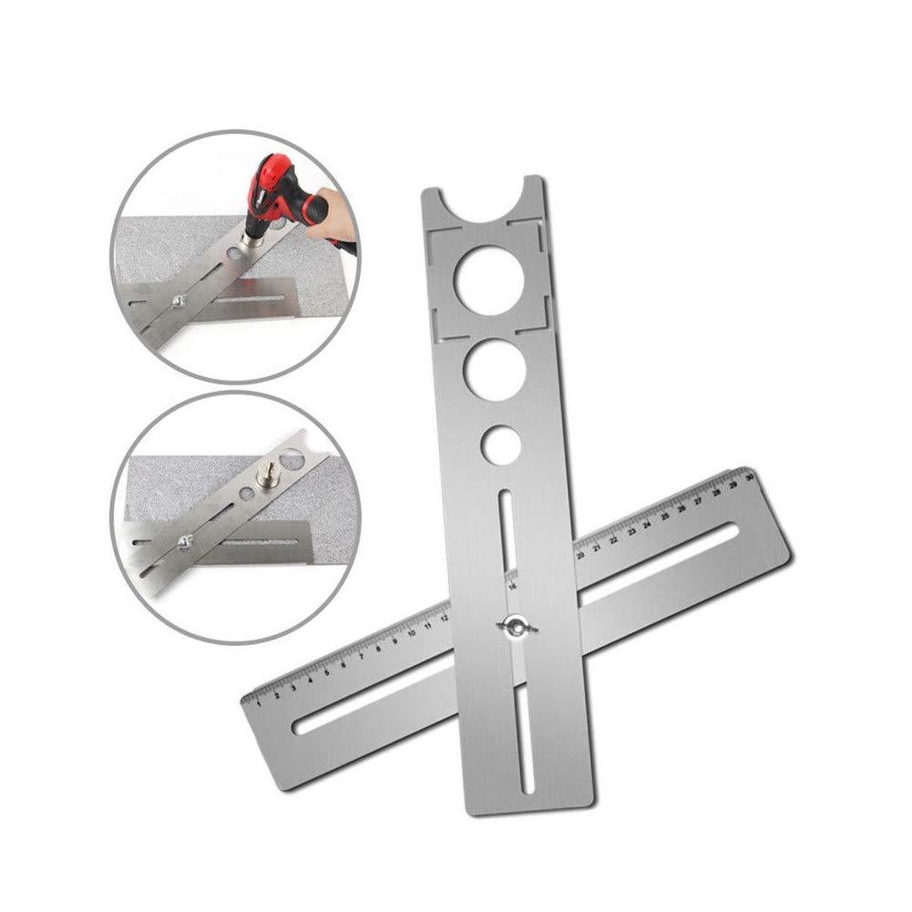 Multifunctional Universal Stainless Steel Adjustable Positioning Ruler