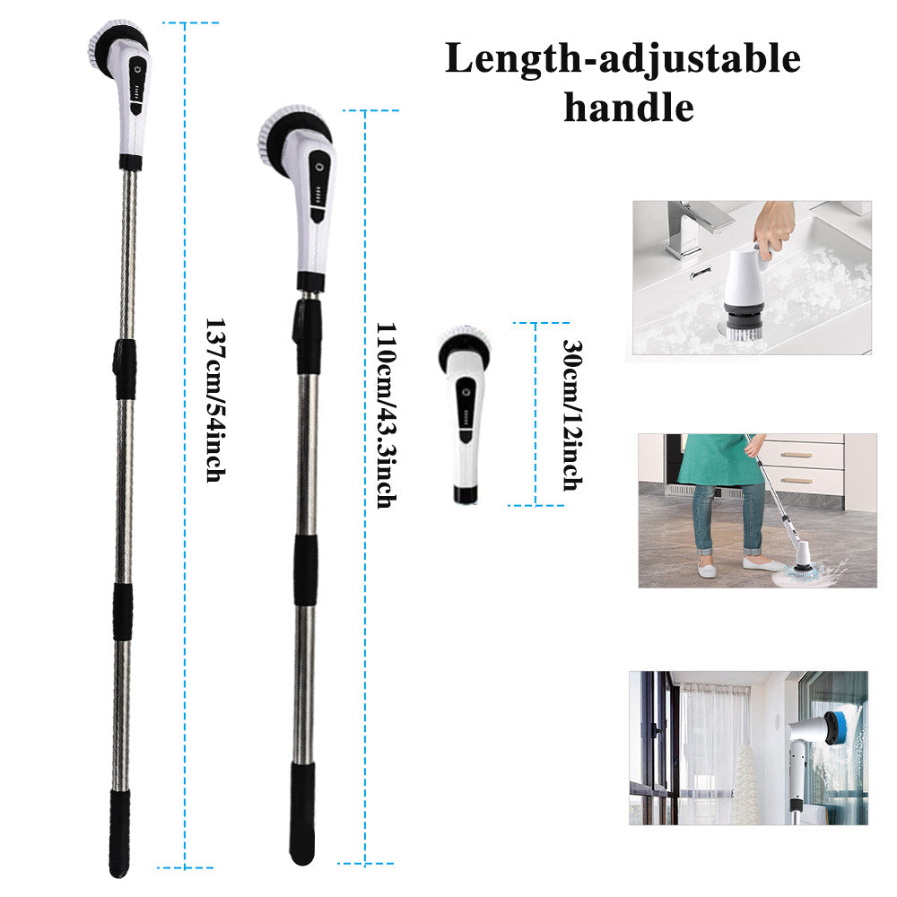 🔥Free Shipping🔥 7-in-1 Cordless Electric Long Handle Retractable Cleaning Brush