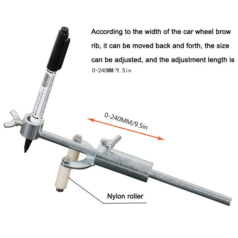 Car Wheel Eyebrow Scriber Sheet Metal Dent Repair Tool
