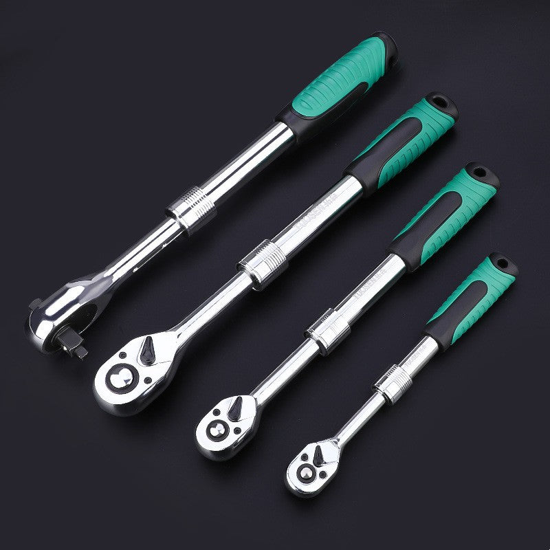 72-Tooth Extendable Telescopic Socket Ratchet Wrench