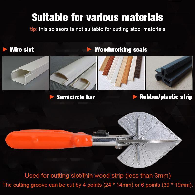 Multifunctional U-shaped Edge Banding Wire Trough Angle Scissors