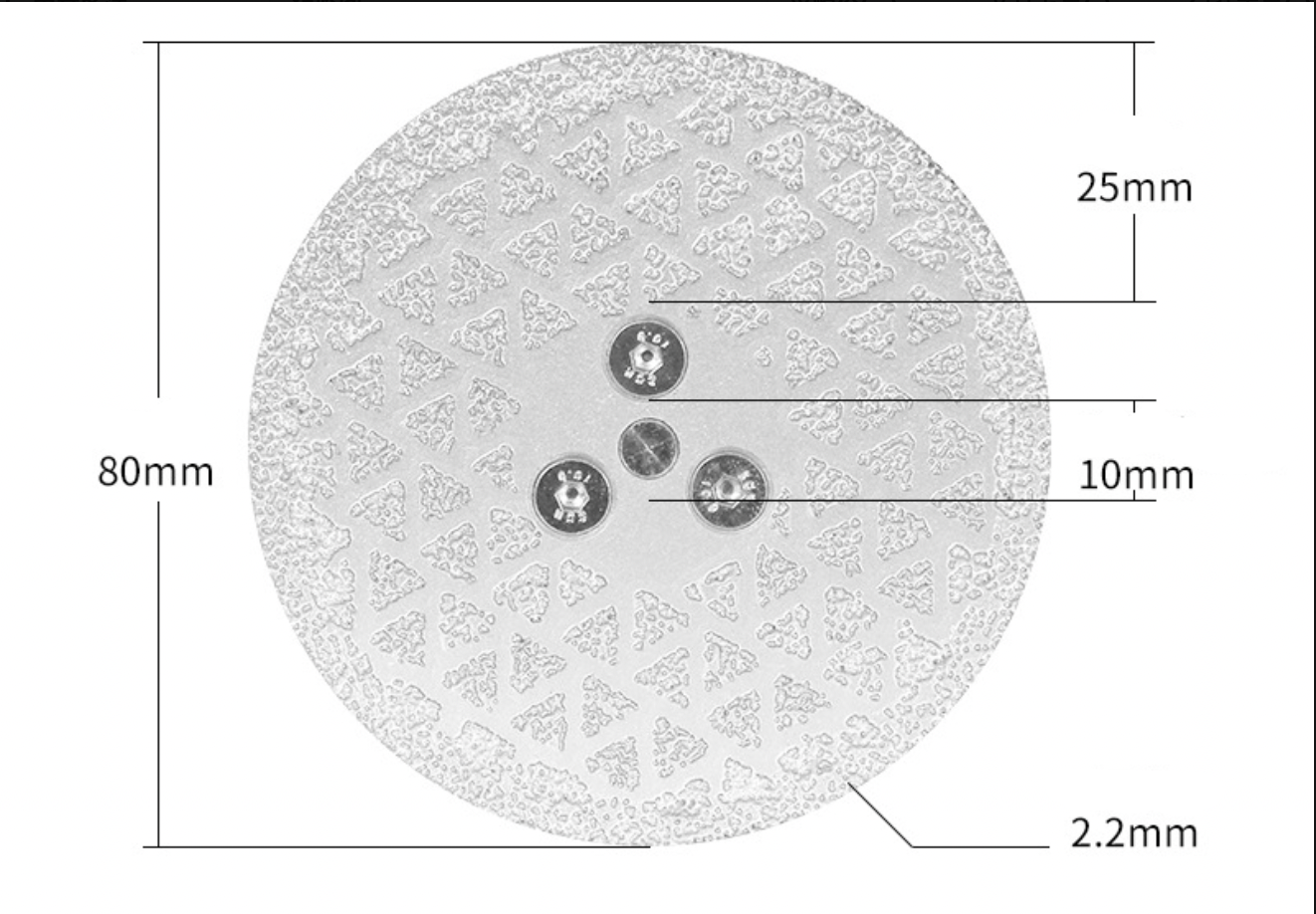 M14 Flange Electroplated Diamond Double-sided Star Material Cutting Disc