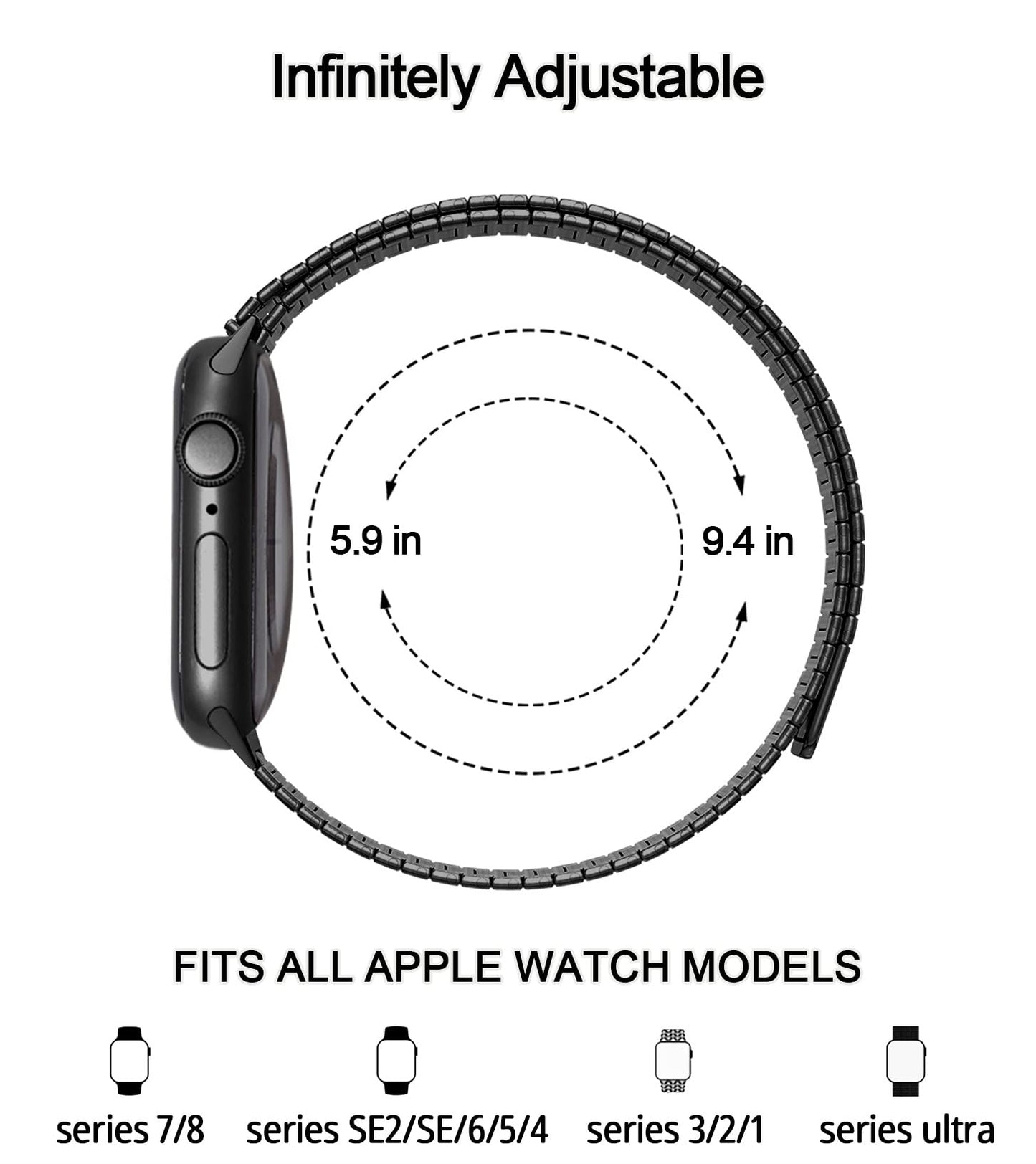 Bamboo Loopback Stainless Steel Band For Apple Watch