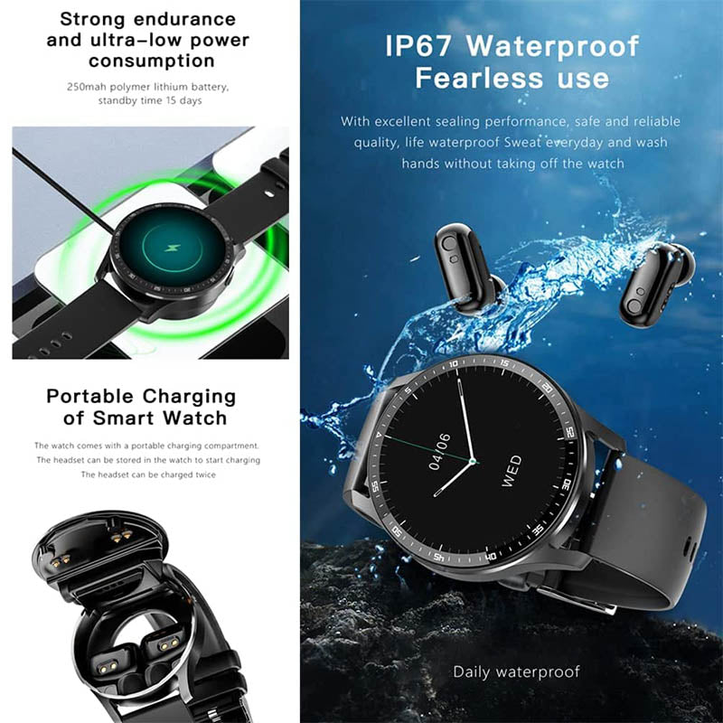 🔥50% OFF🔥2-In-1 Smart Watch With Earphones