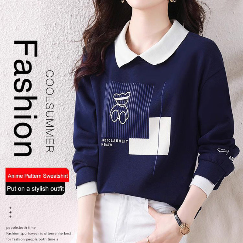 Women’s Sweatshirt with Cute Bear Print(50% OFF)