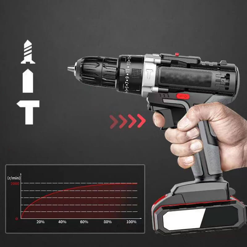 Electric Household Lithium Impact Drill Kit
