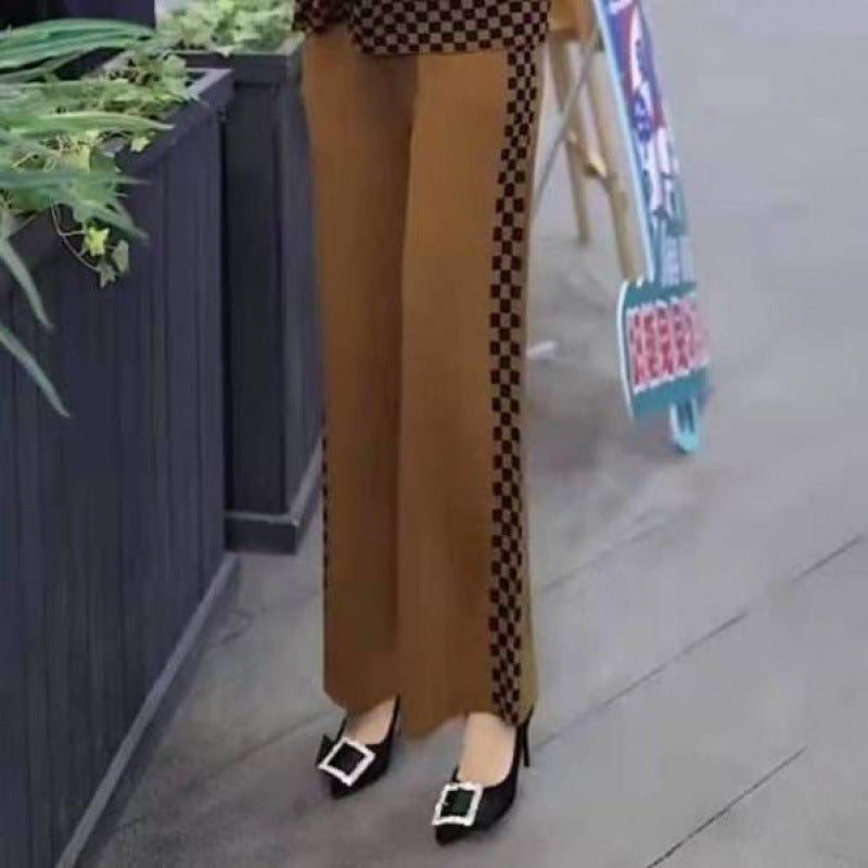 2024 Stitching Fashion Temperament Plaid Suit
