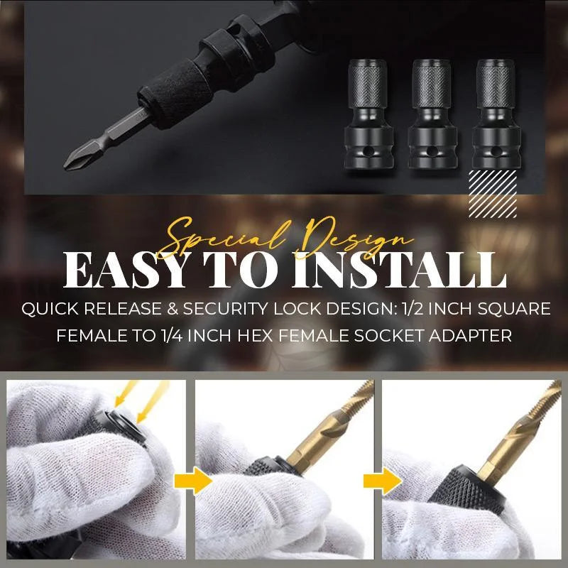 š„Last Day Big Sale 49% OFFš„ 1/4" Hex Shank Socket Converterļ¼BUY 3 GET 5 FREEļ¼