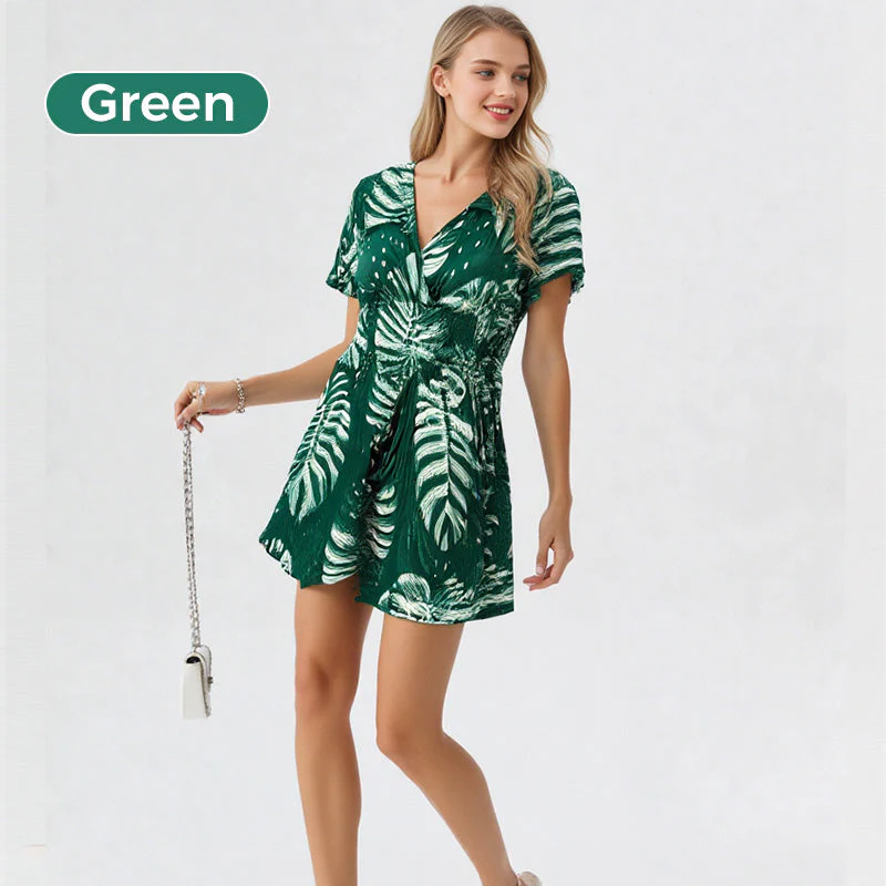 🔥Casual Floral Polka Dot Pocket Rompers