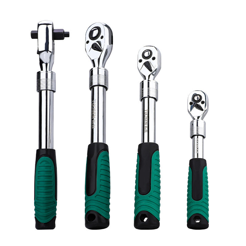 72-Tooth Extendable Telescopic Socket Ratchet Wrench
