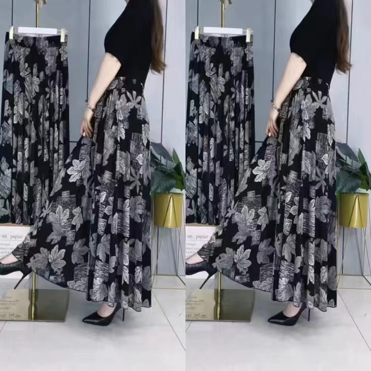 Women's Flowy Lightweight Long Floral Skirt (50% OFF)