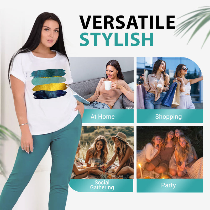 Fashionable Simple Casual 2-Piece Set