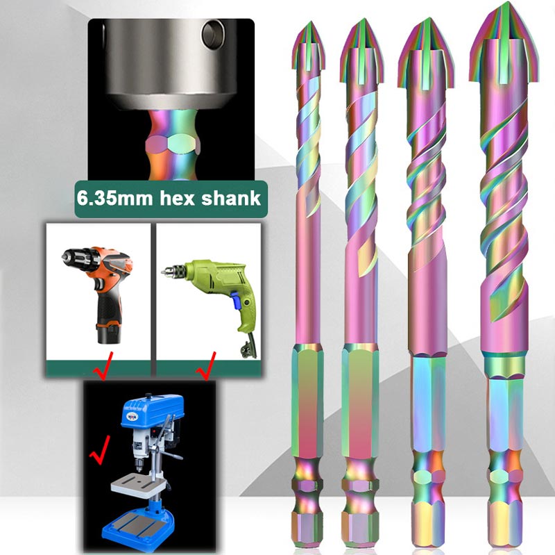 Titanium Coated Spiral Four-blade Eccentric Drill Bits