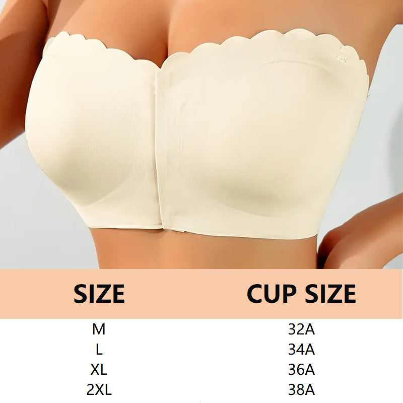 ๐ฅBUY 1 GET 1๐ฅ Seamless Front Closure Strapless Bandeau Bra โ Comfort & Support All Day! ๐