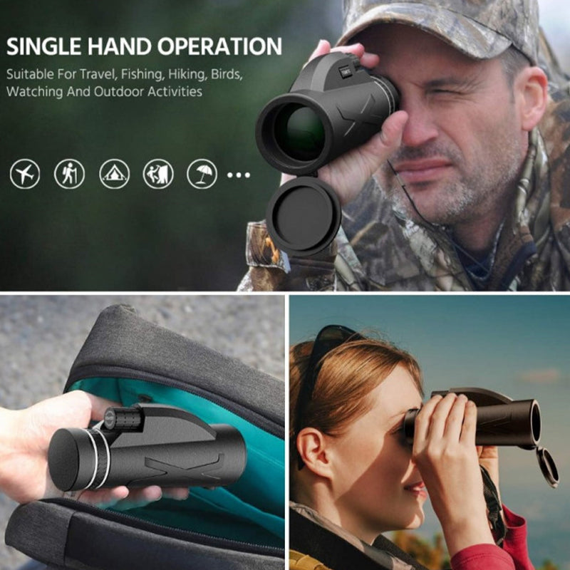 šHot Saleš80x100 Monocular Telescope with Smartphone Adapter & Tripod