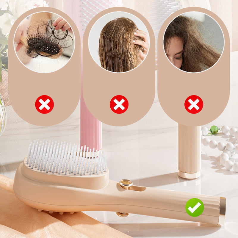 Scalp Massage Comb with Retractable Bristle