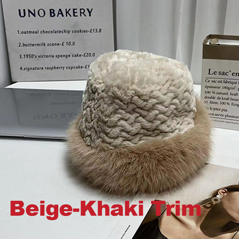 🎁Warm Gift👒- Women's Warm Fashion Synthetic Rabbit Fur Fisherman Hat