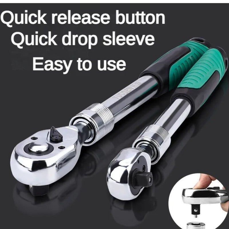 72-Tooth Extendable Telescopic Socket Ratchet Wrench