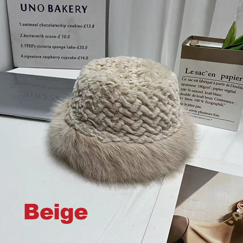 🎁Warm Gift👒- Women's Warm Fashion Synthetic Rabbit Fur Fisherman Hat