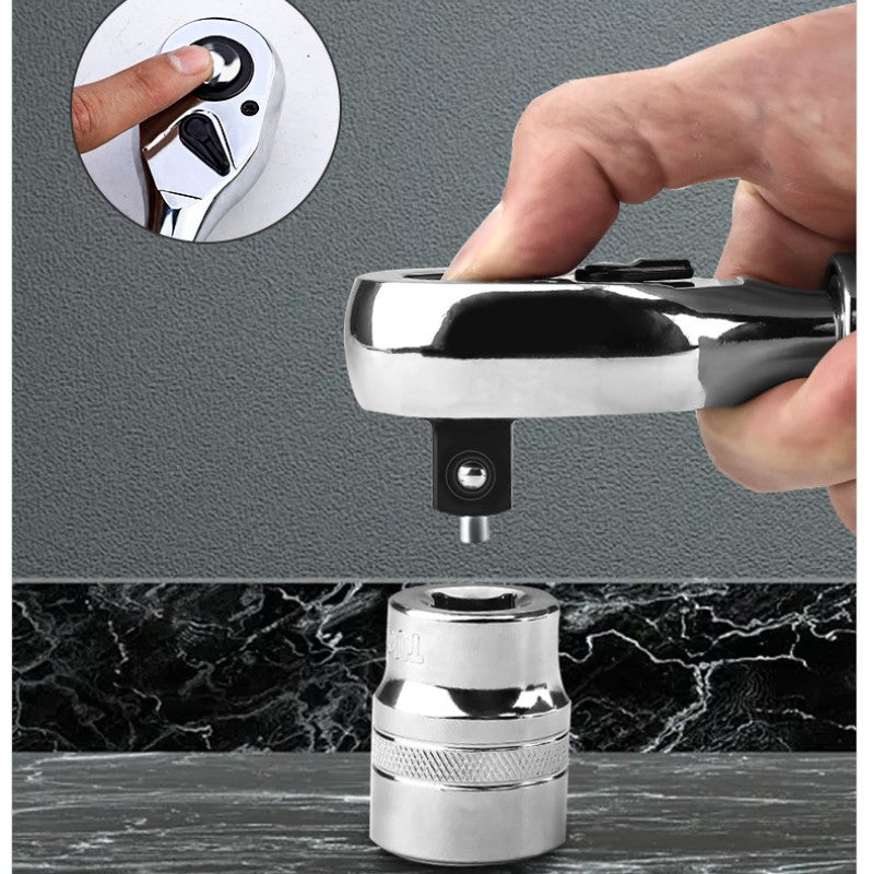 72-Tooth Extendable Telescopic Socket Ratchet Wrench