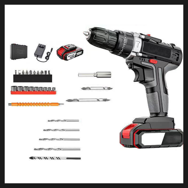 Electric Household Lithium Impact Drill Kit