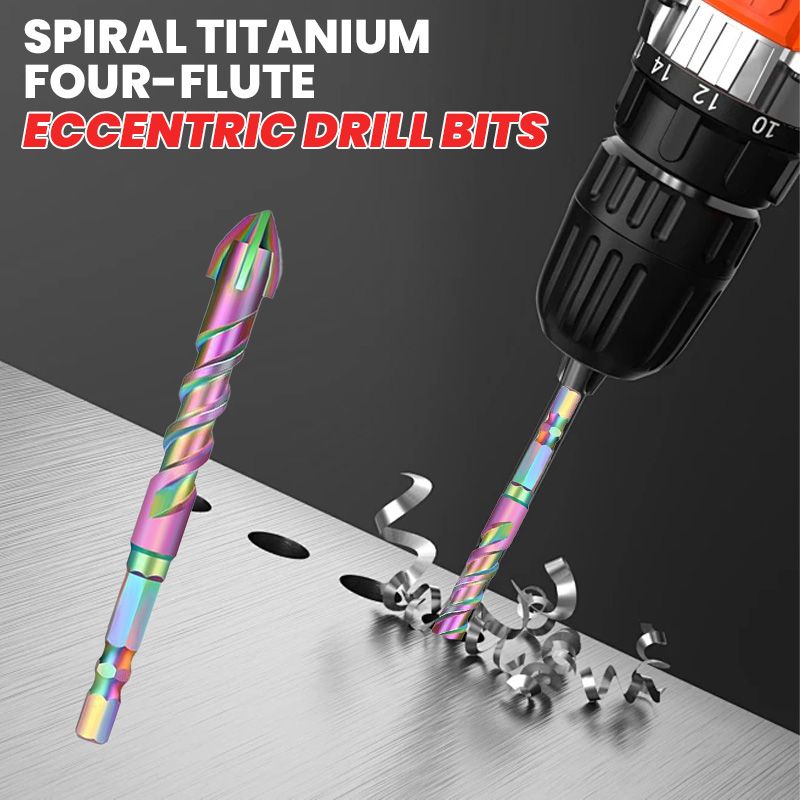Titanium Coated Spiral Four-blade Eccentric Drill Bits