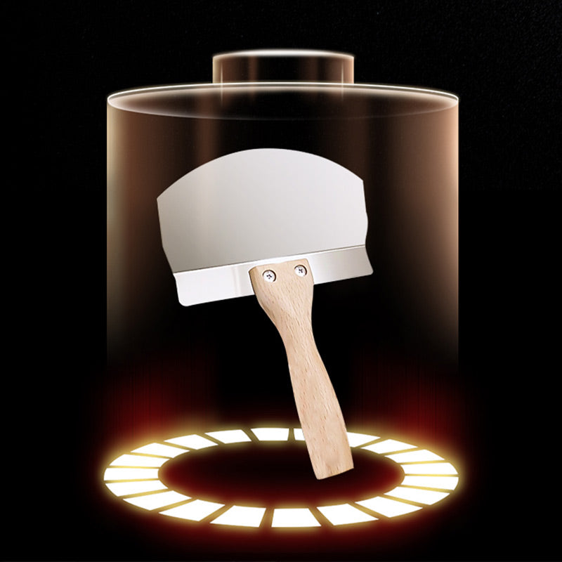 Stainless Steel Curved Plaster Spatula with Wooden Handle