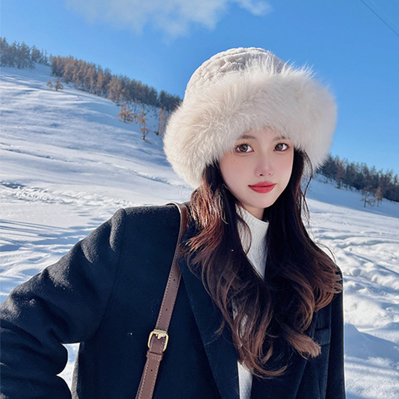 🎁Warm Gift👒- Women's Warm Fashion Synthetic Rabbit Fur Fisherman Hat