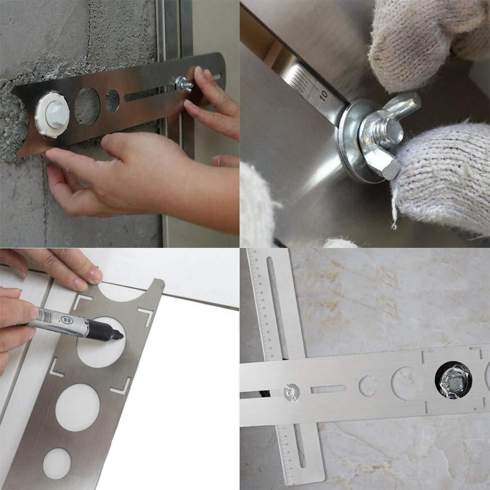 Multifunctional Universal Stainless Steel Adjustable Positioning Ruler