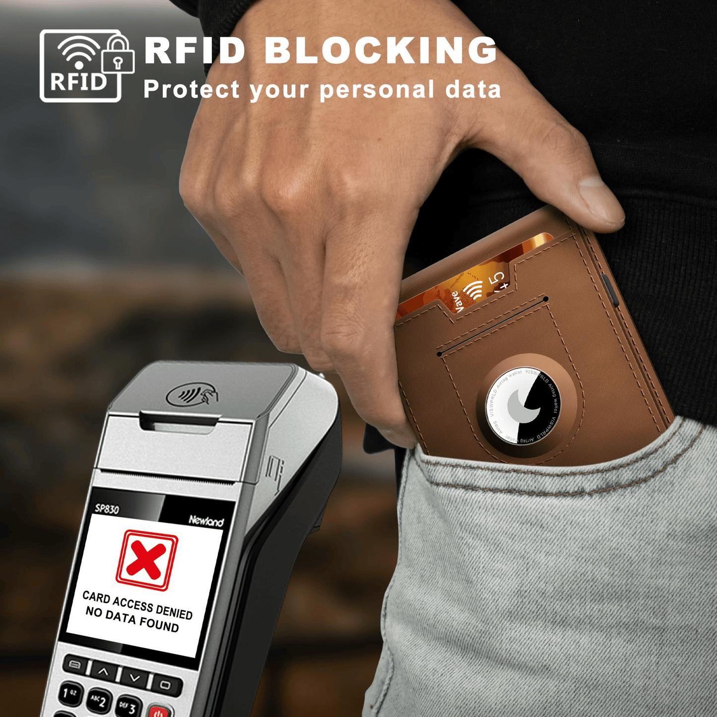 🔥Pop Up Aluminum Case Money Clip Slim Leather Slots Credit Card Holder RFID Blocking Bifold Minimalist Wallet