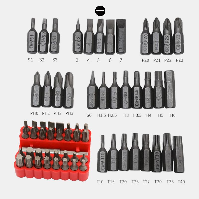 33-piece Special-shaped Screw Bits Set
