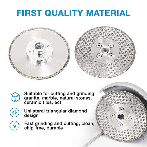 M14 Flange Electroplated Diamond Double-sided Star Material Cutting Disc