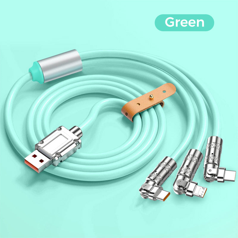 120W 3-In-1 180° Rotating Fast Charging Cable