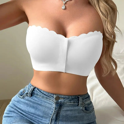🔥BUY 1 GET 1🔥 Seamless Front Closure Strapless Bandeau Bra – Comfort & Support All Day! 💖