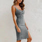 🔥Adjustable Strap U-neck Split Denim Bodycon Cami Dress