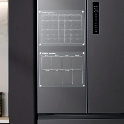 Magnetic Schedule Planner For Fridge (Permanently Reusable)