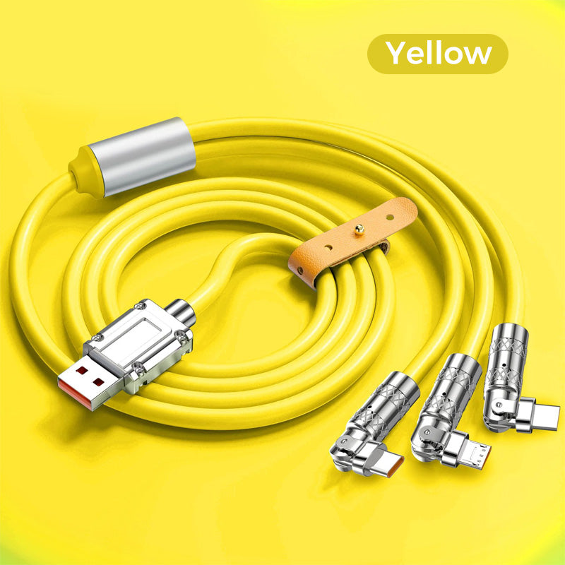 120W 3-In-1 180° Rotating Fast Charging Cable