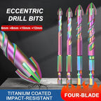 Titanium Coated Spiral Four-blade Eccentric Drill Bits