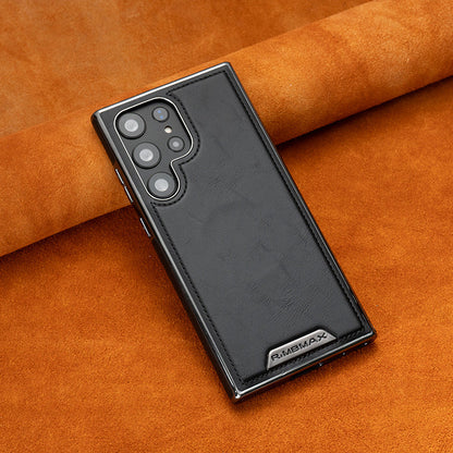 Leather Exterior and Suede Interior Luxury Case Cover for Samsung S Series