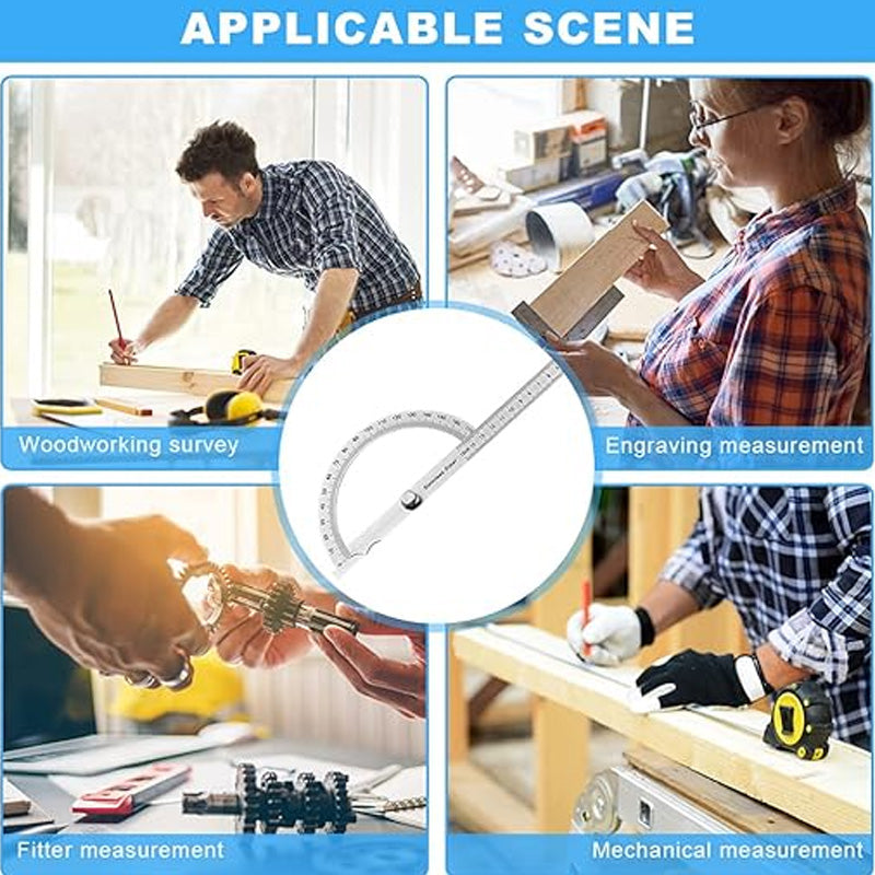 Multi-function 2-in-1 Ruler Protractor