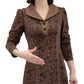 Lapel V-neck Slim Fashion Long Sleeve A-line Dress