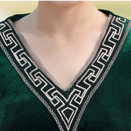 【The Best Gift for Mom】V-neck Long Sleeve Velvet T-shirt