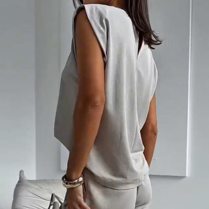💖Women’s 2-Piece T-Shirt & Wide Leg Dress Pants Set👗