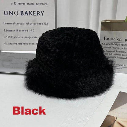 🎁Warm Gift👒- Women's Warm Fashion Synthetic Rabbit Fur Fisherman Hat